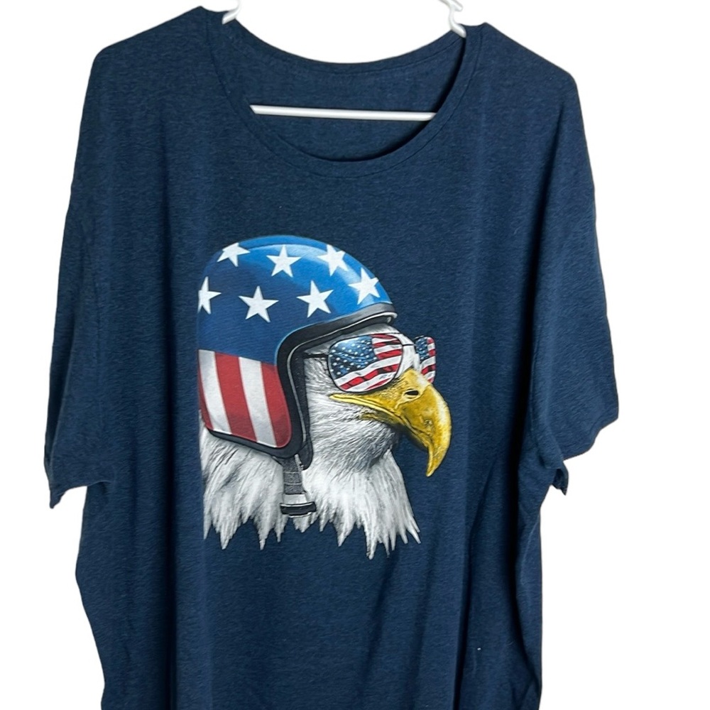 Vintage Spirit Of America Mens Patriotic Bald Eagle T-shirt/sunglasses Size 2X